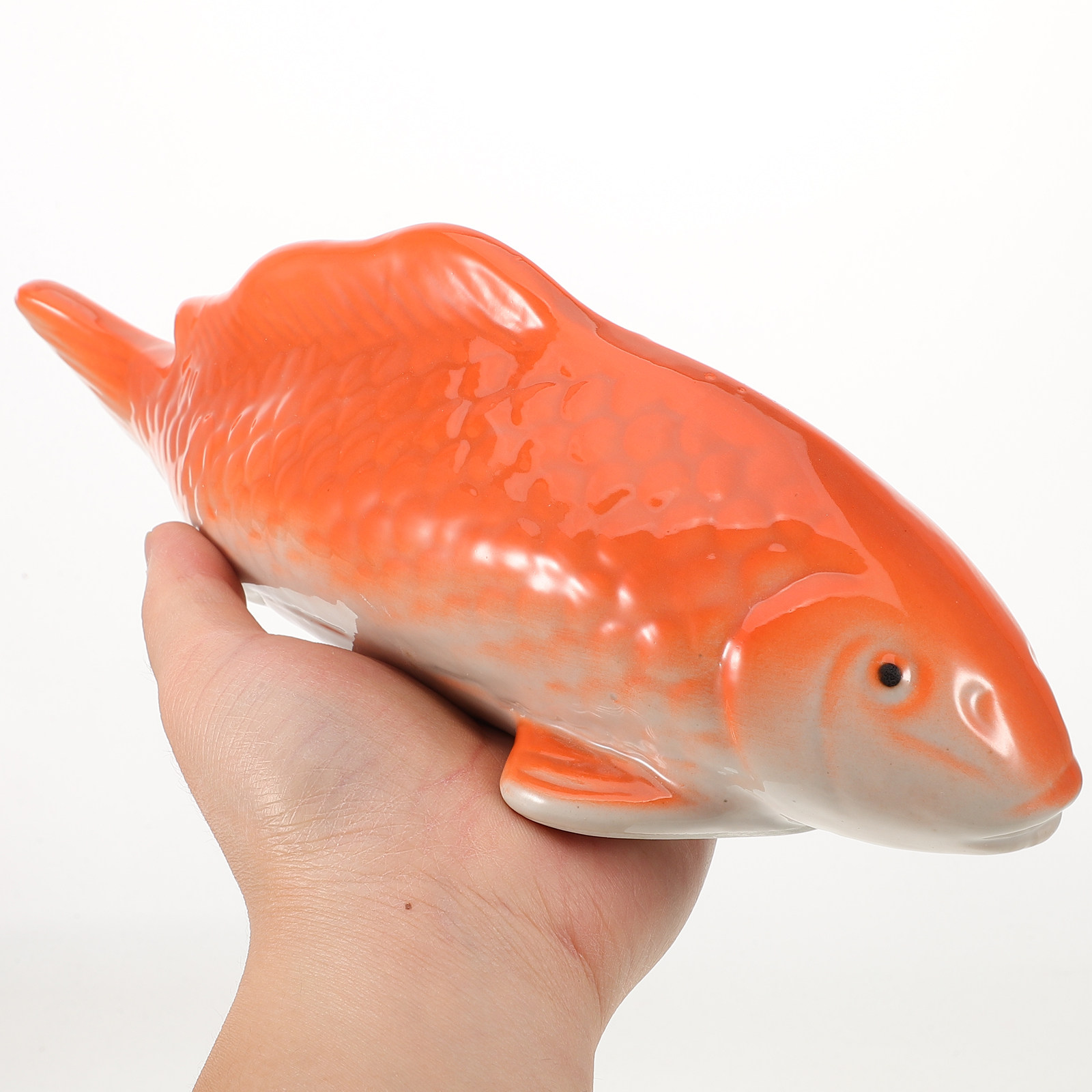 Aquarium Fish Long - Ceramic Goldfish Sculpture Decorative Floating Fish