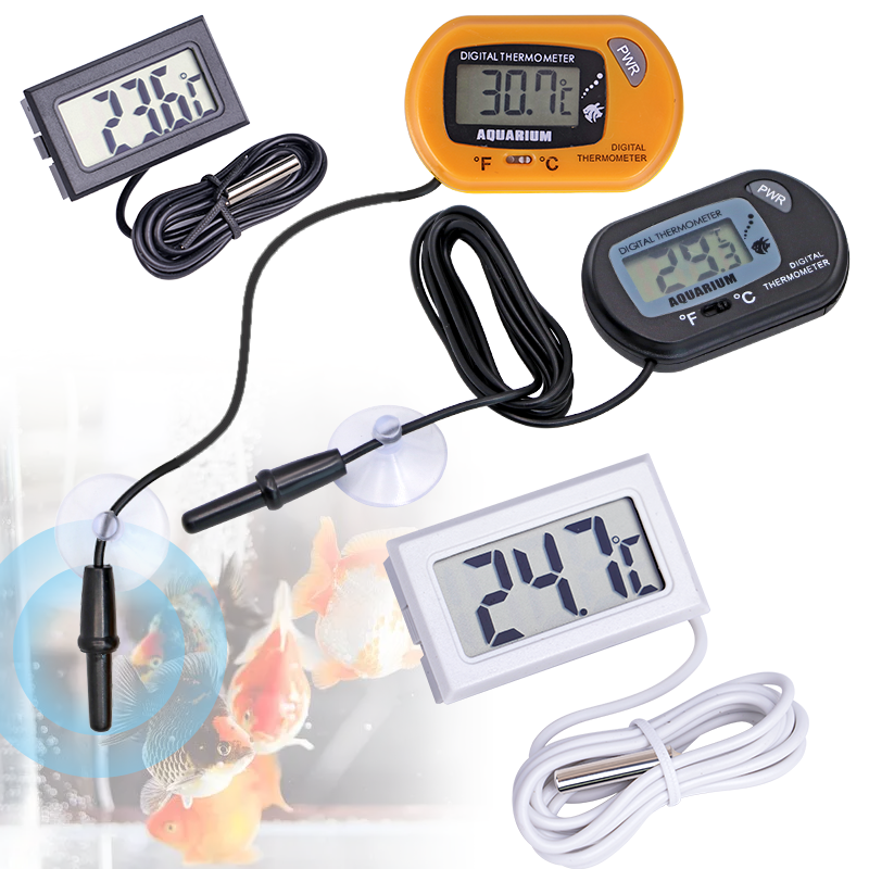 Aquarium Thermometer - Fish Tank Thermometer Aquarium Adsorbable Digital