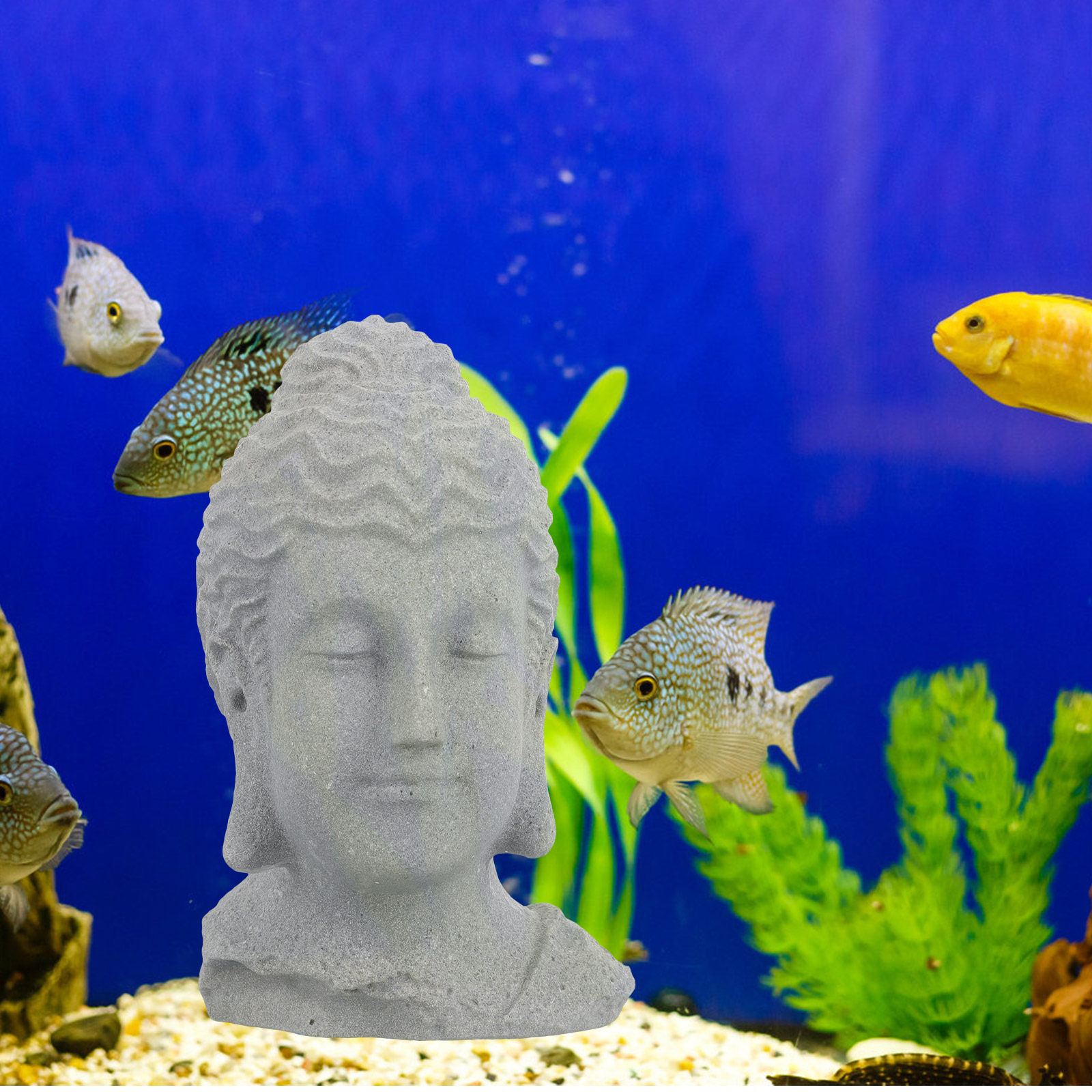 Buddha Head Statue Meditating  - Aquarium Fish In recensione e prezzo