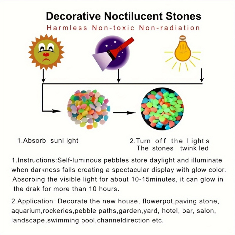 Glowing pebbles100-500pcsLumin - Aquarium Fish To Buy recensione e prezzo
