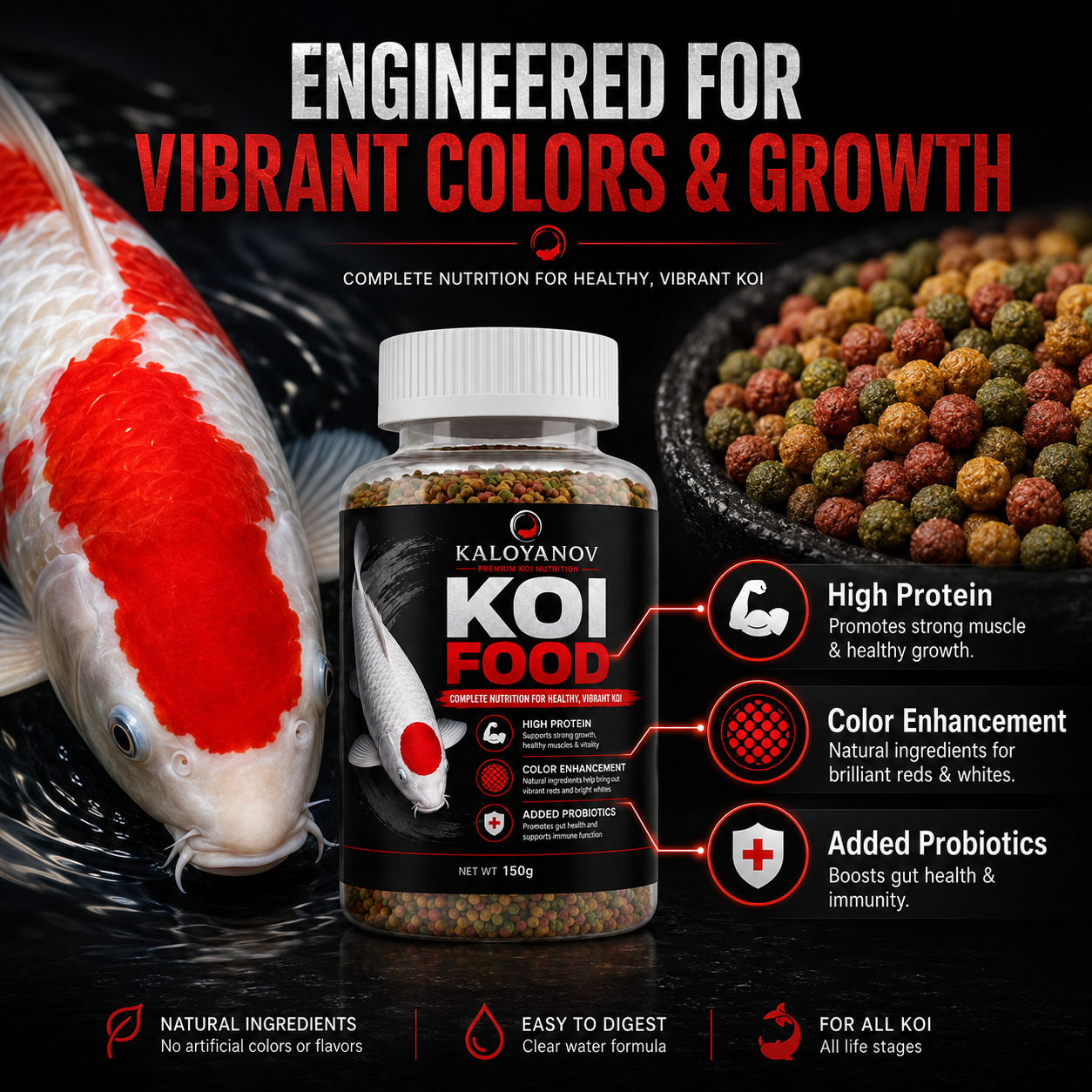 Koi Fish Food 150g High Protei - Aquarium Fish Colour recensione e prezzo