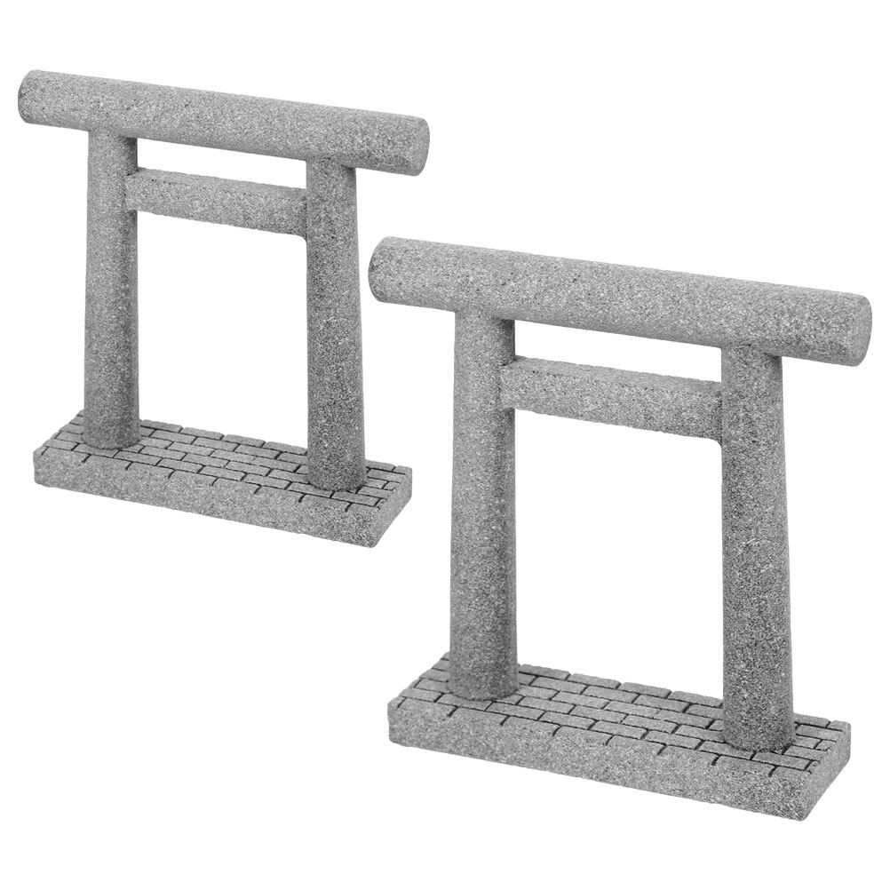 2Pcs Small Torii Gate Prop Jap - Aquarium Fish Japanese recensione e prezzo