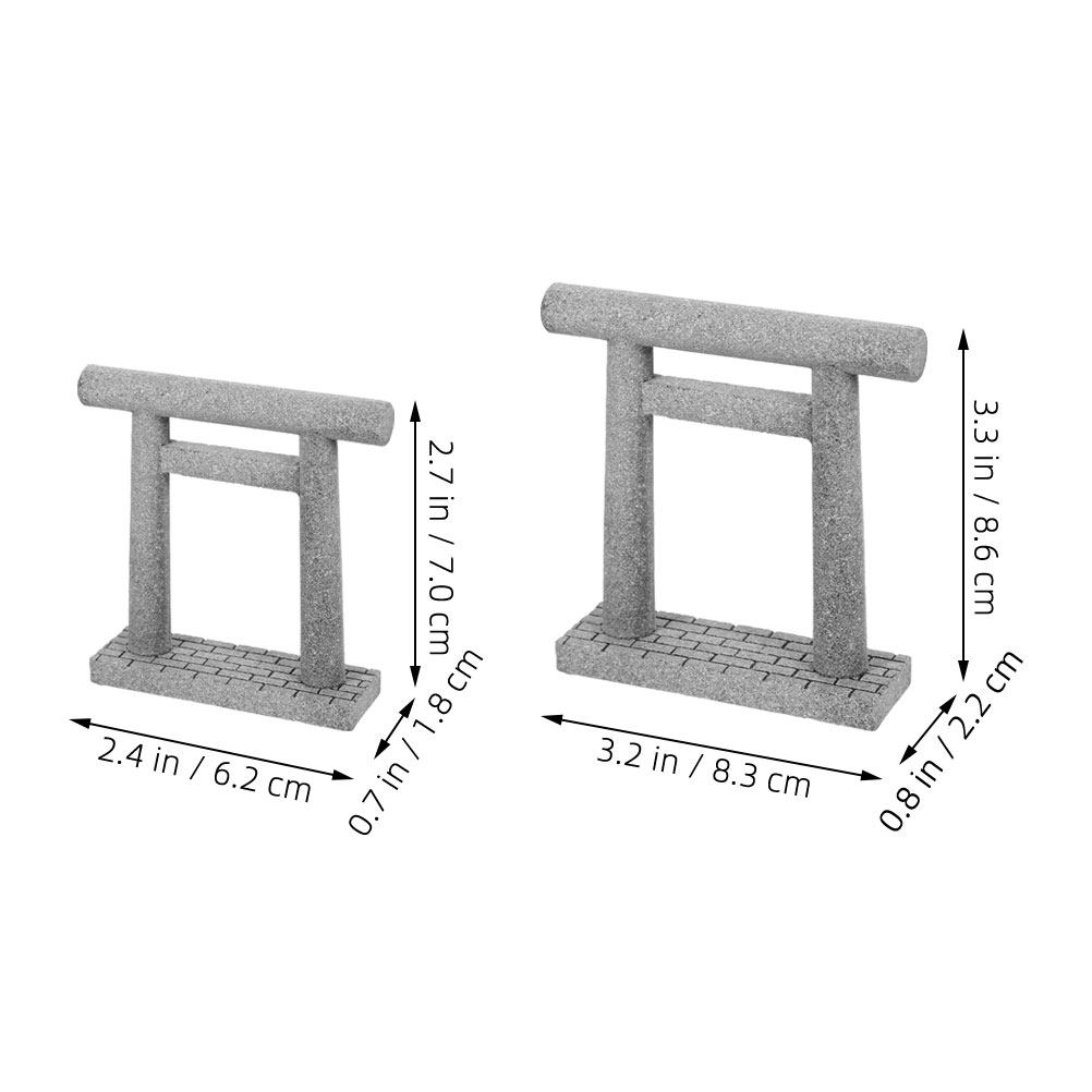 2Pcs Small Torii Gate Prop Jap - Aquarium Fish Japanese recensione e prezzo