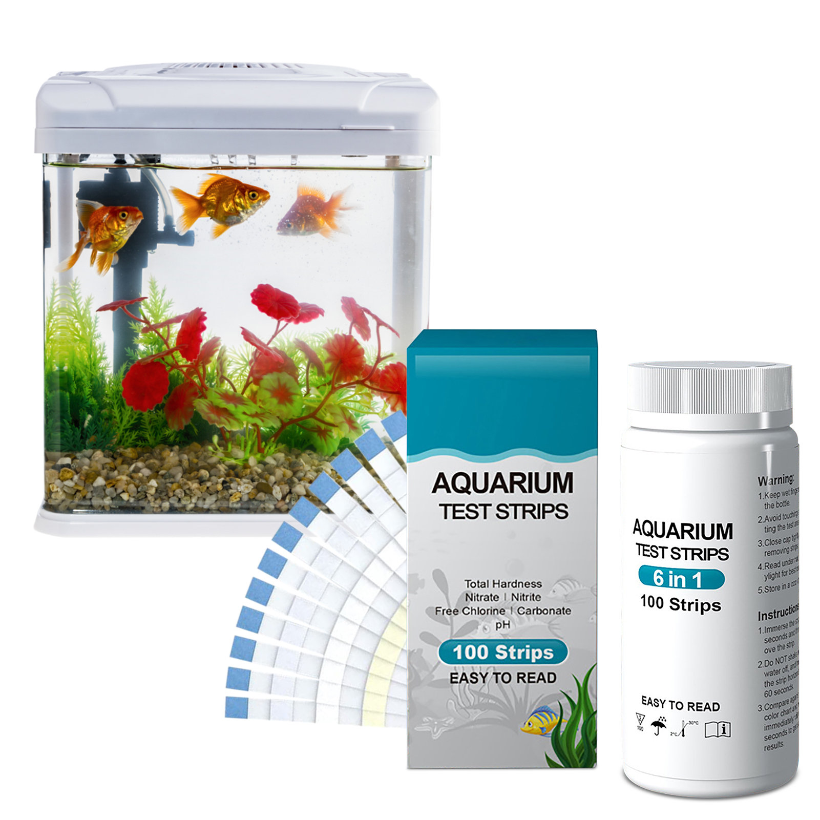 100pcs 6-in-1 Water Quality Te - Aquarium Fish Quality recensione e prezzo