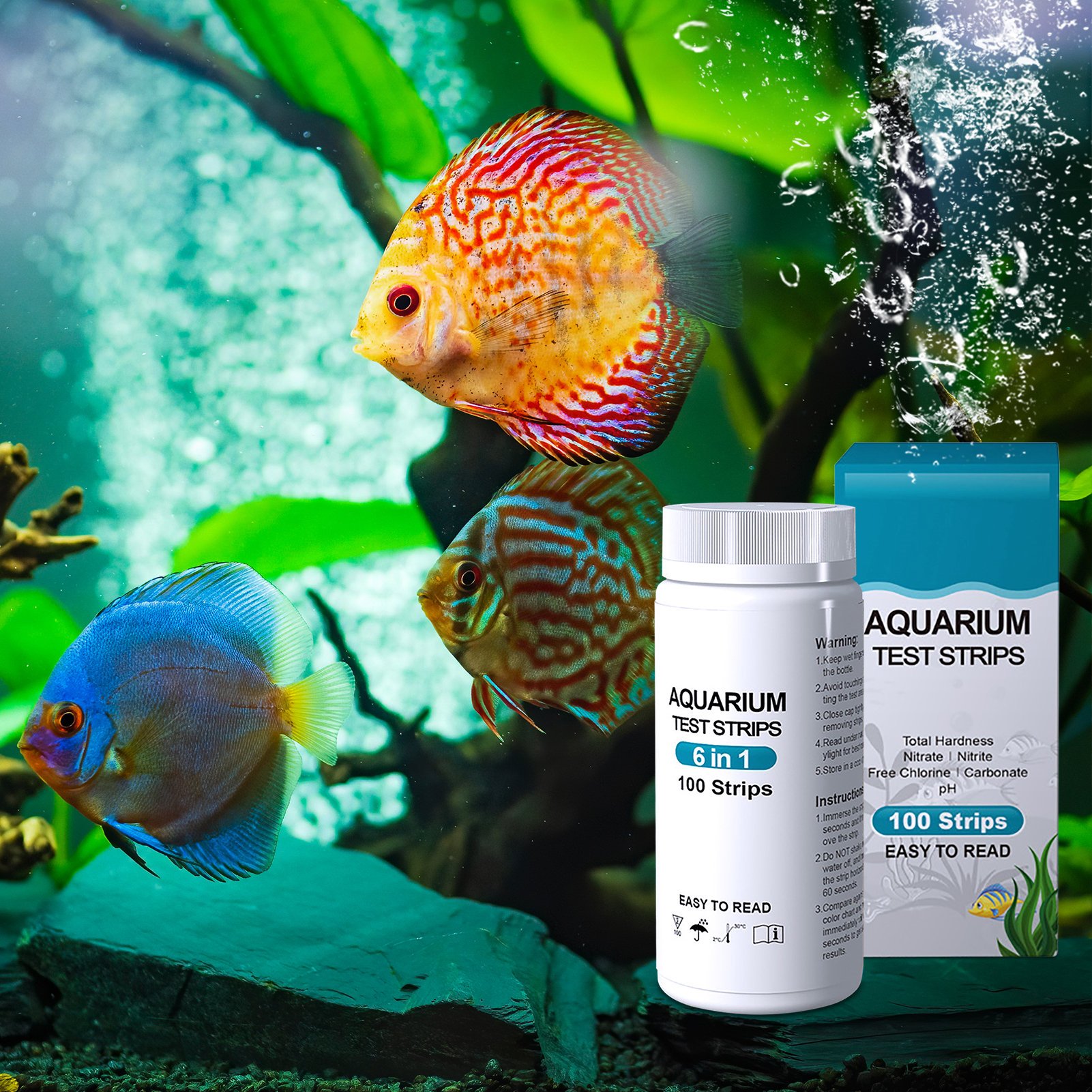 100pcs 6-in-1 Water Quality Te - Aquarium Fish Quality recensione e prezzo