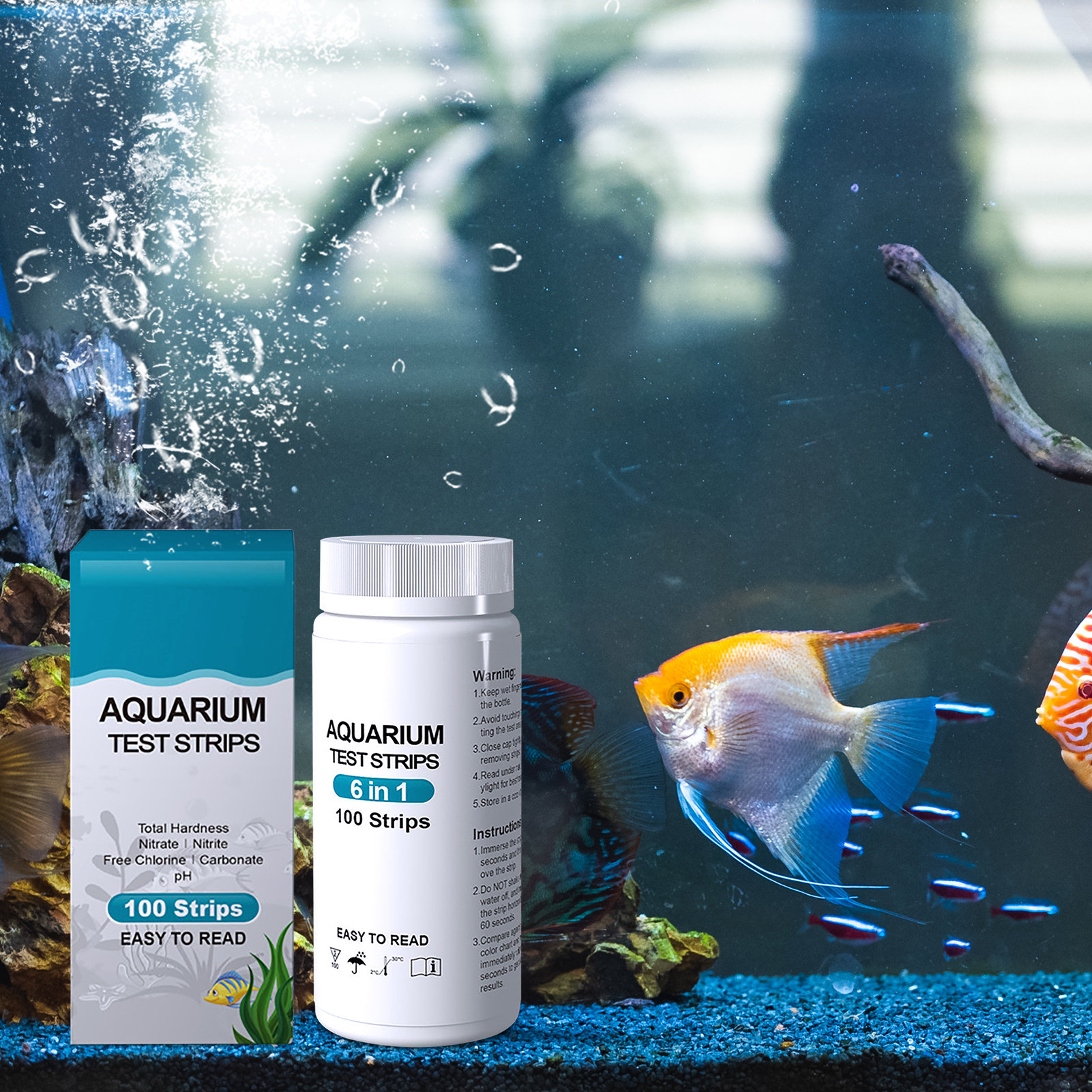 100pcs 6-in-1 Water Quality Te - Aquarium Fish Quality recensione e prezzo