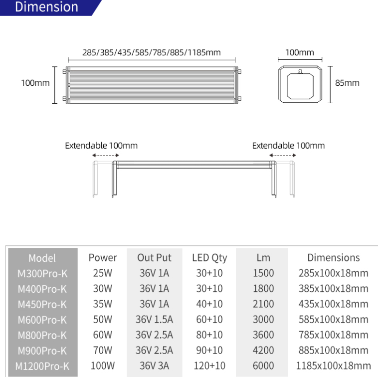 WEEK AQUA M Series 400mm Aquar - Aquarium Fish Light Lamp recensione e prezzo