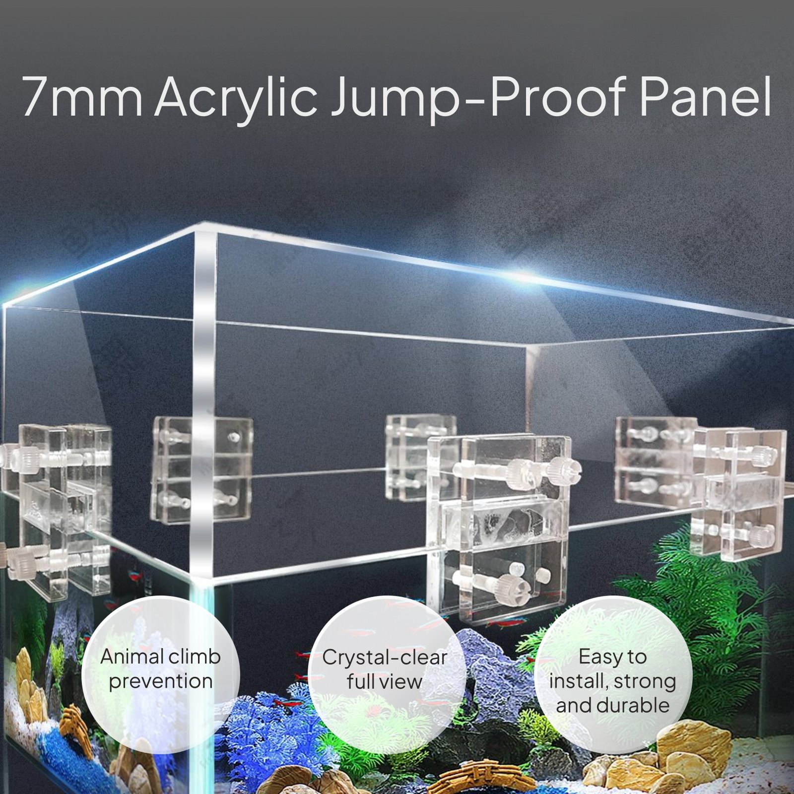 Acrylic Aquarium Jump Guard Di - Aquarium Fish Jump Guard recensione e prezzo