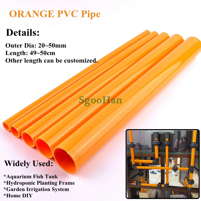 2pcs Orange OD 20~50mm PVC Pip - Aquarium Fish Long recensione e prezzo