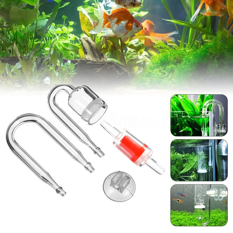 4pcs Set DIY CO2 Diffuser For  - Aquarium Fish Photography recensione e prezzo