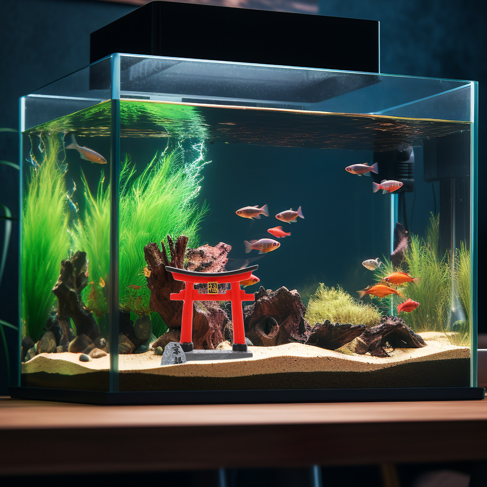 Tiny Japanese Torii Gate Sculp - Aquarium Fish Japanese recensione e prezzo
